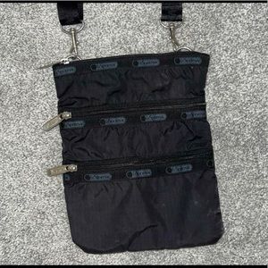 LeSportsac crossbody black bag. Perfect for summer travels!